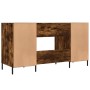 Escritorio madera de ingeniería roble ahumado 140x50x75 cm de vidaXL, Escritorios - Ref: Foro24-829561, Precio: 89,26 €, Desc...