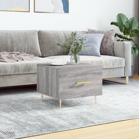 Sonoma gray plywood coffee table 50x50x40 cm by vidaXL, Coffee table - Ref: Foro24-829376, Price: 37,53 €, Discount: %