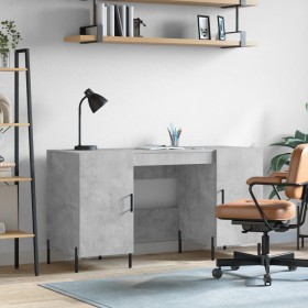 Concrete gray engineered wood desk 140x50x75 cm by vidaXL, Desks - Ref: Foro24-829560, Price: 120,99 €, Discount: %