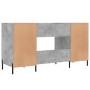 Concrete gray engineered wood desk 140x50x75 cm by vidaXL, Desks - Ref: Foro24-829560, Price: 120,71 €, Discount: %