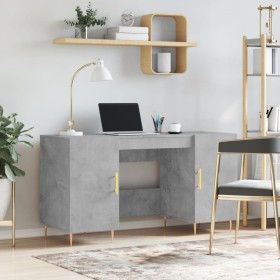 Concrete gray engineered wood desk 140x50x75 cm by vidaXL, Desks - Ref: Foro24-829536, Price: 107,99 €, Discount: %