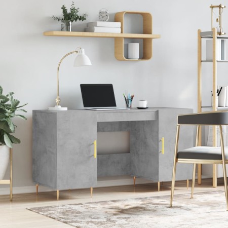 Concrete gray engineered wood desk 140x50x75 cm by vidaXL, Desks - Ref: Foro24-829536, Price: 110,75 €, Discount: %