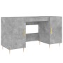 Concrete gray engineered wood desk 140x50x75 cm by vidaXL, Desks - Ref: Foro24-829536, Price: 110,75 €, Discount: %