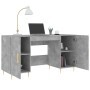 Concrete gray engineered wood desk 140x50x75 cm by vidaXL, Desks - Ref: Foro24-829536, Price: 110,75 €, Discount: %