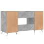 Escritorio madera de ingeniería gris hormigón 140x50x75 cm de vidaXL, Escritorios - Ref: Foro24-829520, Precio: 108,31 €, Des...