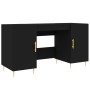 Black engineered wood desk 140x50x75 cm by vidaXL, Desks - Ref: Foro24-829533, Price: 123,41 €, Discount: %