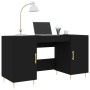 Black engineered wood desk 140x50x75 cm by vidaXL, Desks - Ref: Foro24-829533, Price: 123,41 €, Discount: %