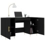 Black engineered wood desk 140x50x75 cm by vidaXL, Desks - Ref: Foro24-829533, Price: 123,41 €, Discount: %