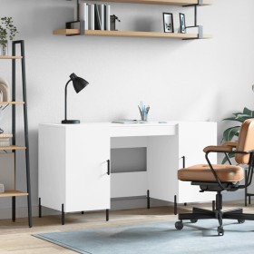 White engineered wood desk 140x50x75 cm by vidaXL, Desks - Ref: Foro24-829556, Price: 124,99 €, Discount: %