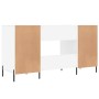 White engineered wood desk 140x50x75 cm by vidaXL, Desks - Ref: Foro24-829556, Price: 124,99 €, Discount: %