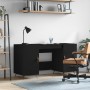 Black engineered wood desk 140x50x75 cm by vidaXL, Desks - Ref: Foro24-829517, Price: 128,34 €, Discount: %