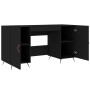 Black engineered wood desk 140x50x75 cm by vidaXL, Desks - Ref: Foro24-829517, Price: 128,34 €, Discount: %