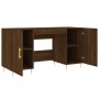 Brown oak engineered wood desk 140x50x75 cm by vidaXL, Desks - Ref: Foro24-829539, Price: 90,99 €, Discount: %