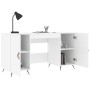 White engineered wood desk 140x50x75 cm by vidaXL, Desks - Ref: Foro24-829516, Price: 113,26 €, Discount: %