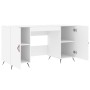 White engineered wood desk 140x50x75 cm by vidaXL, Desks - Ref: Foro24-829516, Price: 113,26 €, Discount: %