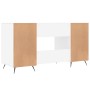 White engineered wood desk 140x50x75 cm by vidaXL, Desks - Ref: Foro24-829516, Price: 113,26 €, Discount: %