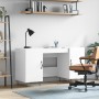 Glossy white plywood desk 140x50x75 cm by vidaXL, Desks - Ref: Foro24-829542, Price: 123,31 €, Discount: %