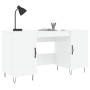 Glossy white plywood desk 140x50x75 cm by vidaXL, Desks - Ref: Foro24-829542, Price: 123,31 €, Discount: %