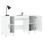 Glossy white plywood desk 140x50x75 cm by vidaXL, Desks - Ref: Foro24-829542, Price: 123,31 €, Discount: %