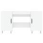 Glossy white plywood desk 140x50x75 cm by vidaXL, Desks - Ref: Foro24-829542, Price: 123,31 €, Discount: %