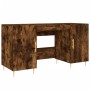 Escritorio madera de ingeniería roble ahumado 140x50x75 cm de vidaXL, Escritorios - Ref: Foro24-829537, Precio: 87,86 €, Desc...