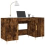 Escritorio madera de ingeniería roble ahumado 140x50x75 cm de vidaXL, Escritorios - Ref: Foro24-829537, Precio: 87,86 €, Desc...