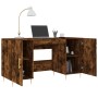 Smoked oak engineered wood desk 140x50x75 cm by vidaXL, Desks - Ref: Foro24-829537, Price: 87,86 €, Discount: %