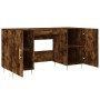 Smoked oak engineered wood desk 140x50x75 cm by vidaXL, Desks - Ref: Foro24-829537, Price: 87,86 €, Discount: %