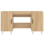 Escritorio madera de ingeniería roble Sonoma 140x50x75 cm de vidaXL, Escritorios - Ref: Foro24-829543, Precio: 111,93 €, Desc...