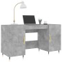 Concrete gray engineered wood desk 140x50x75 cm by vidaXL, Desks - Ref: Foro24-829528, Price: 109,29 €, Discount: %