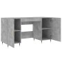 Escritorio madera de ingeniería gris hormigón 140x50x75 cm de vidaXL, Escritorios - Ref: Foro24-829528, Precio: 109,29 €, Des...