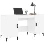 Glossy white plywood desk 140x50x75 cm by vidaXL, Desks - Ref: Foro24-829550, Price: 126,03 €, Discount: %