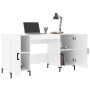 Glossy white plywood desk 140x50x75 cm by vidaXL, Desks - Ref: Foro24-829550, Price: 126,03 €, Discount: %