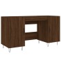 Escritorio madera de ingeniería roble marrón 140x50x75 cm de vidaXL, Escritorios - Ref: Foro24-829547, Precio: 112,99 €, Desc...