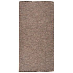 Alfombra de exterior de tejido plano marrón 100x200 cm de vidaXL, Alfombras - Ref: Foro24-340787, Precio: 39,99 €, Descuento: %