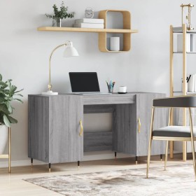 Engineered wood gray Sonoma desk 140x50x75 cm by vidaXL, Desks - Ref: Foro24-829530, Price: 113,99 €, Discount: %