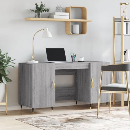 Engineered wood gray Sonoma desk 140x50x75 cm by vidaXL, Desks - Ref: Foro24-829530, Price: 113,36 €, Discount: %