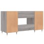 Escritorio madera de ingeniería gris Sonoma 140x50x75 cm de vidaXL, Escritorios - Ref: Foro24-829530, Precio: 113,36 €, Descu...