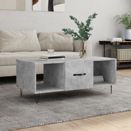 Betongrauer Couchtisch aus Sperrholz, 102 x 50 x 40 cm von vidaXL, Couchtisch - Ref: Foro24-829296, Preis: 59,98 €, Rabatt: %