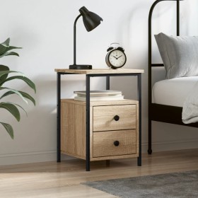 Engineered wood nightstand in Sonoma oak, measuring 34x35.5x50 cm. by vidaXL, Nightstands - Ref: Foro24-826015, Price: 61,67 ...