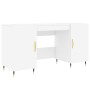 Engineered wood white desk 140x50x75 cm by vidaXL, Desks - Ref: Foro24-829524, Price: 116,52 €, Discount: %