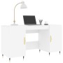 Engineered wood white desk 140x50x75 cm by vidaXL, Desks - Ref: Foro24-829524, Price: 116,52 €, Discount: %