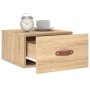 Wall bedside tables 2 pcs Sonoma oak color 35x35x20 cm by vidaXL, Lockers and storage cabinets - Ref: Foro24-829779, Price: 4...