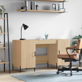 Sonoma oak engineered wood desk 140x50x75 cm by vidaXL, Desks - Ref: Foro24-829559, Price: 120,87 €, Discount: %