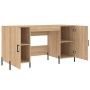 Escritorio madera de ingeniería roble Sonoma 140x50x75 cm de vidaXL, Escritorios - Ref: Foro24-829559, Precio: 127,62 €, Desc...