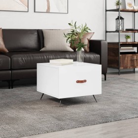 Weiß glänzender Couchtisch aus Holzwerkstoff, 50 x 50 x 40 cm von vidaXL, Couchtisch - Ref: Foro24-829336, Preis: 40,99 €, Ra...