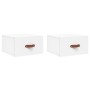 Wall-mounted bedside tables 2 units white 35x35x20 cm by vidaXL, Lockers and storage cabinets - Ref: Foro24-829773, Price: 45...