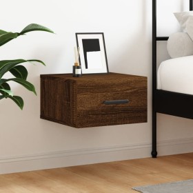 Brown oak wall bedside table 35x35x20 cm by vidaXL, Lockers and storage cabinets - Ref: Foro24-829850, Price: 28,68 €, Discou...