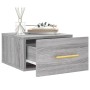 Wall-mounted bedside table in Sonoma grey color, 35x35x20 cm. by vidaXL, Lockers and storage cabinets - Ref: Foro24-829800, P...