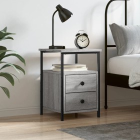 Sonoma gray engineered wood bedside table 34x35.5x50 cm by vidaXL, Nightstands - Ref: Foro24-826019, Price: 58,61 €, Discount: %